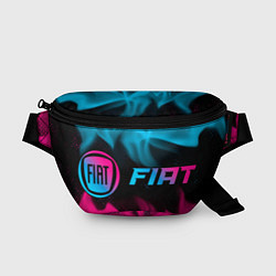 Поясная сумка Fiat - neon gradient: надпись и символ, цвет: 3D-принт