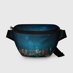 Поясная сумка Большой город в звездах, цвет: 3D-принт