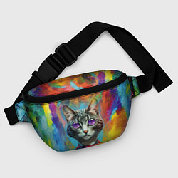Поясная сумка Cat fashionista - neural network, цвет: 3D-принт — фото 2