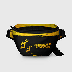 Поясная сумка JoJo Bizarre Adventure - gold gradient: надпись и, цвет: 3D-принт