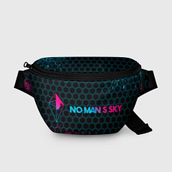 Поясная сумка No Mans Sky - neon gradient: надпись и символ, цвет: 3D-принт