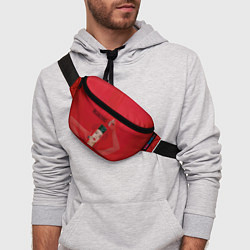 Поясная сумка Blackpink red background, цвет: 3D-принт — фото 2