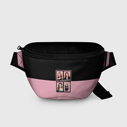 Поясная сумка Черно-розовые K-pop группа, цвет: 3D-принт