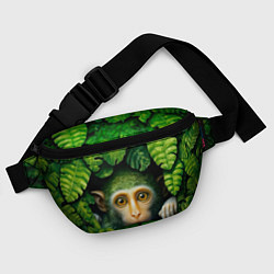 Поясная сумка Маленькая обезьянка в листьях, цвет: 3D-принт — фото 2