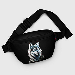Поясная сумка Волк - графика, цвет: 3D-принт — фото 2