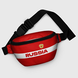 Поясная сумка Russia - красно-белый, цвет: 3D-принт — фото 2