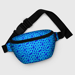 Поясная сумка Логотип Барби - синий паттерн, цвет: 3D-принт — фото 2