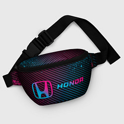 Поясная сумка Honda - neon gradient: надпись и символ, цвет: 3D-принт — фото 2