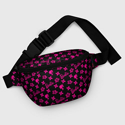 Поясная сумка Барби паттерн черно-розовый, цвет: 3D-принт — фото 2