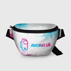 Поясная сумка Among Us neon gradient style: надпись и символ, цвет: 3D-принт