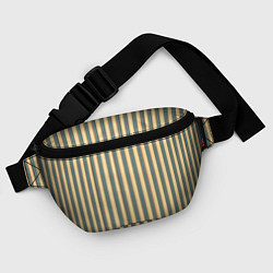 Поясная сумка Полосатый серо-бежевый, цвет: 3D-принт — фото 2