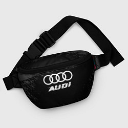 Поясная сумка Audi speed на темном фоне со следами шин, цвет: 3D-принт — фото 2