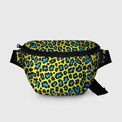 Поясная сумка Кислотный леопард паттерн, цвет: 3D-принт