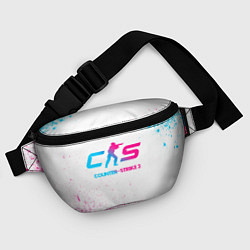 Поясная сумка Counter-Strike 2 neon gradient style, цвет: 3D-принт — фото 2