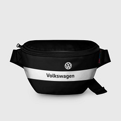 Поясная сумка Фольцваген - черный и белый, цвет: 3D-принт