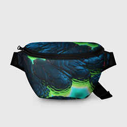 Поясная сумка Зеленые объемные плиты, цвет: 3D-принт