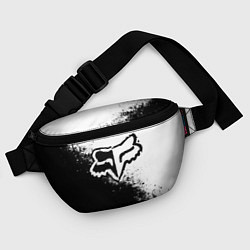 Поясная сумка Fox motocross - черно-белые пятна, цвет: 3D-принт — фото 2