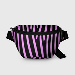 Поясная сумка Полосы розовой зебры, цвет: 3D-принт