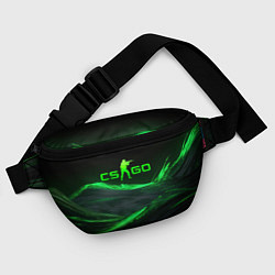 Поясная сумка CSGO neon green logo, цвет: 3D-принт — фото 2