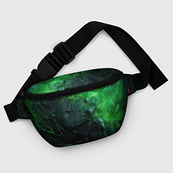 Поясная сумка Зеленая объемная текстура, цвет: 3D-принт — фото 2
