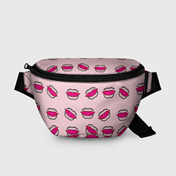 Поясная сумка Силуэт губы, цвет: 3D-принт