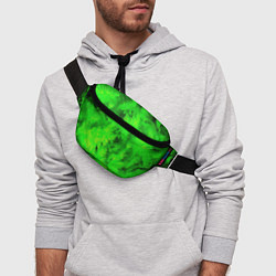 Поясная сумка Green abstract texture, цвет: 3D-принт — фото 2
