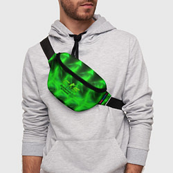 Поясная сумка Counter strike 2 green logo, цвет: 3D-принт — фото 2