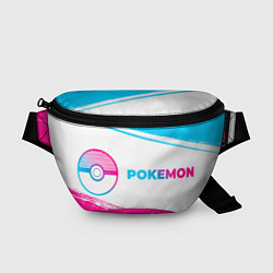 Поясная сумка Pokemon neon gradient style: надпись и символ, цвет: 3D-принт