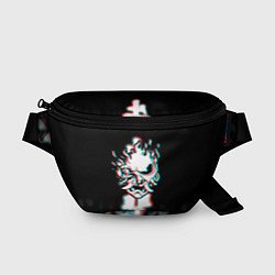 Поясная сумка Samurai glitch cyberpunk city, цвет: 3D-принт