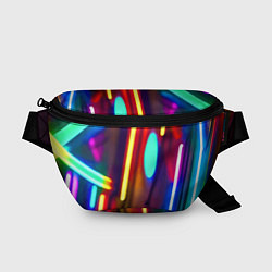 Поясная сумка Абстрактная неоновая композиция, цвет: 3D-принт