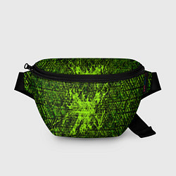 Поясная сумка Зелёная глитч инфекция, цвет: 3D-принт