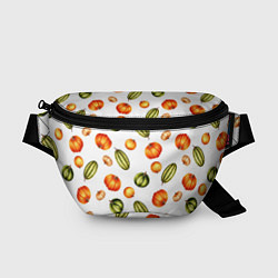 Поясная сумка Разноцветные тыквы - паттерн, цвет: 3D-принт