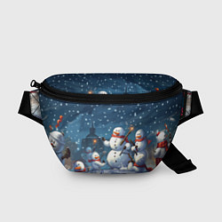Поясная сумка Снежный бой, цвет: 3D-принт