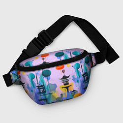 Поясная сумка Фантазийный японский паттерн, цвет: 3D-принт — фото 2