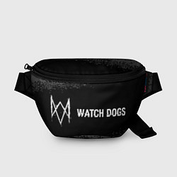 Поясная сумка Watch Dogs glitch на темном фоне по-горизонтали, цвет: 3D-принт