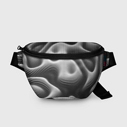 Поясная сумка Чёрно белый точечный абстрактный фон, цвет: 3D-принт