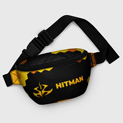 Поясная сумка Hitman - gold gradient по-горизонтали, цвет: 3D-принт — фото 2