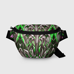 Поясная сумка Зелёная киберпанк броня, цвет: 3D-принт