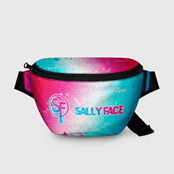 Поясная сумка Sally Face neon gradient style по-горизонтали, цвет: 3D-принт
