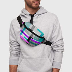 Поясная сумка Геометрический узор в стиле пэчворк, цвет: 3D-принт — фото 2