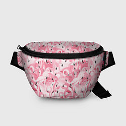 Поясная сумка Стая розовых фламинго, цвет: 3D-принт
