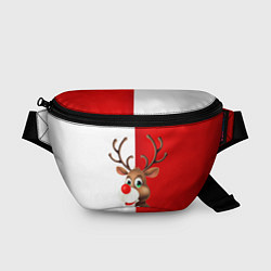 Поясная сумка Christmas deer art, цвет: 3D-принт