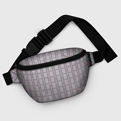 Поясная сумка Тёплый серый паттерн кружочки, цвет: 3D-принт — фото 2