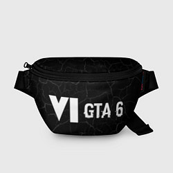 Поясная сумка GTA 6 glitch на темном фоне по-горизонтали, цвет: 3D-принт
