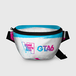 Поясная сумка GTA6 neon gradient style по-горизонтали, цвет: 3D-принт