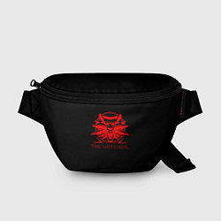 Поясная сумка Ведьмак красное лого, цвет: 3D-принт