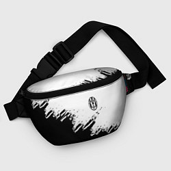 Поясная сумка Juventus black sport texture, цвет: 3D-принт — фото 2