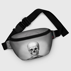 Поясная сумка Скелет черно белый, цвет: 3D-принт — фото 2