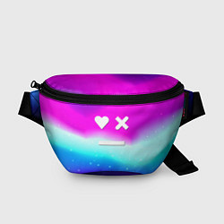 Поясная сумка Love death robots neon gradient serial