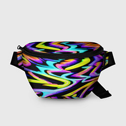 Поясная сумка Экспрессивная неоновая абстракция, цвет: 3D-принт